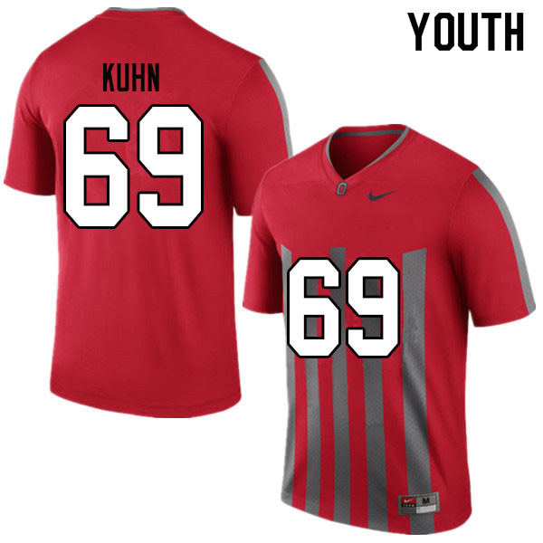 Youth #69 Chris Kuhn Ohio State Buckeyes College Football Jerseys Sale-Throwback